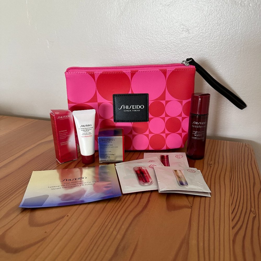 Shiseido Cosmetics Bag + Samples, Brand New